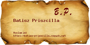 Batisz Priszcilla névjegykártya